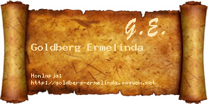 Goldberg Ermelinda névjegykártya